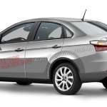 Projeção do novo Fiat Siena derivado do Projeto 326