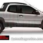 Projeção Fiat Strada reestilizada