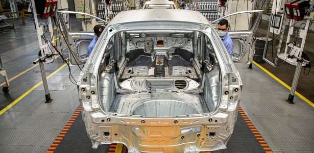 Linha de produção Volkswagen