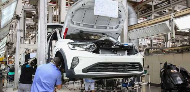 linha de produção Volkswagen