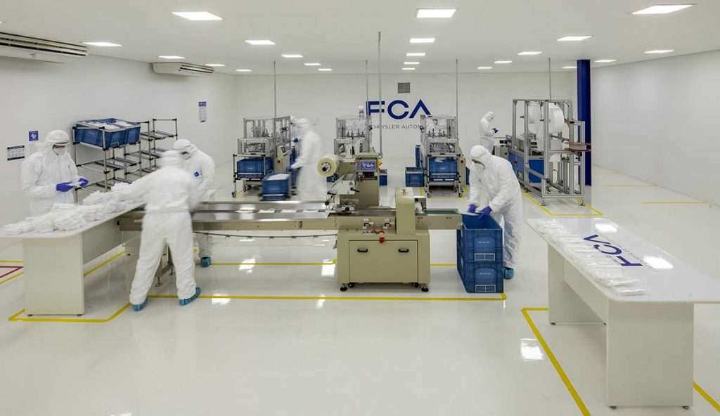 Produção de máscaras cirúrgicas