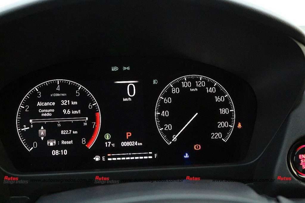 quadro de instrumentos Honda City Hatch 1.5 Touring 2022
