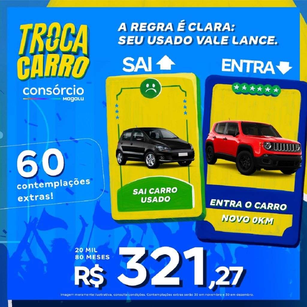 Ação do Consórcio Magalu para a Copa do Mundo para 60 contemplações