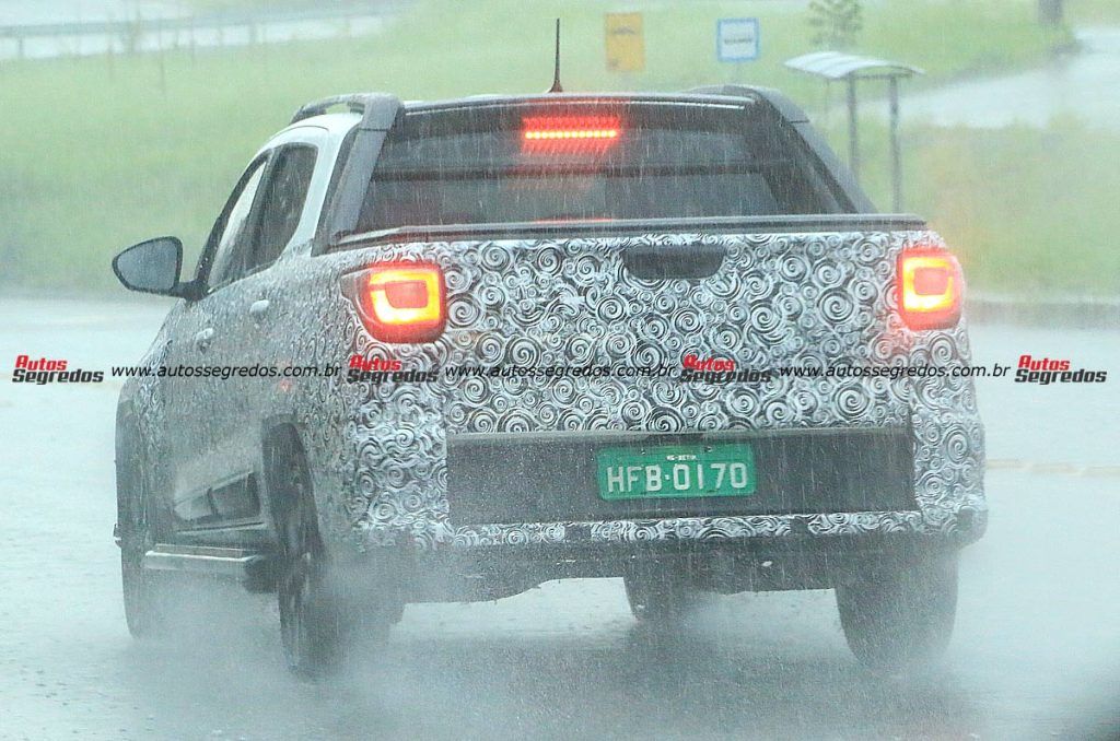 Flagra de protótipo da nova Fiat Strada Ultra 2024