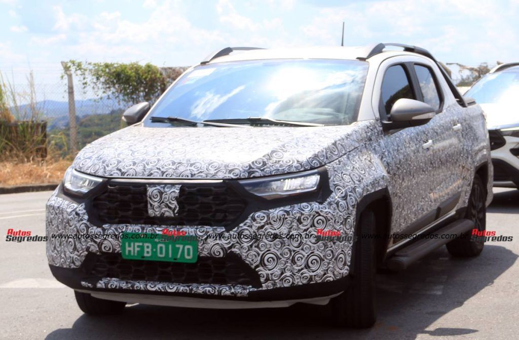 Flagra de protótipo da nova Fiat Strada Ultra 2024