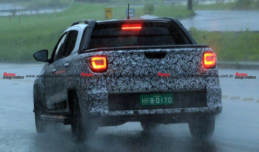Flagra de protótipo da nova Fiat Strada Ultra 2024