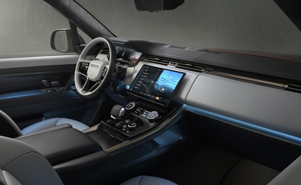 painel do Range Rover Sport PHEV 2023