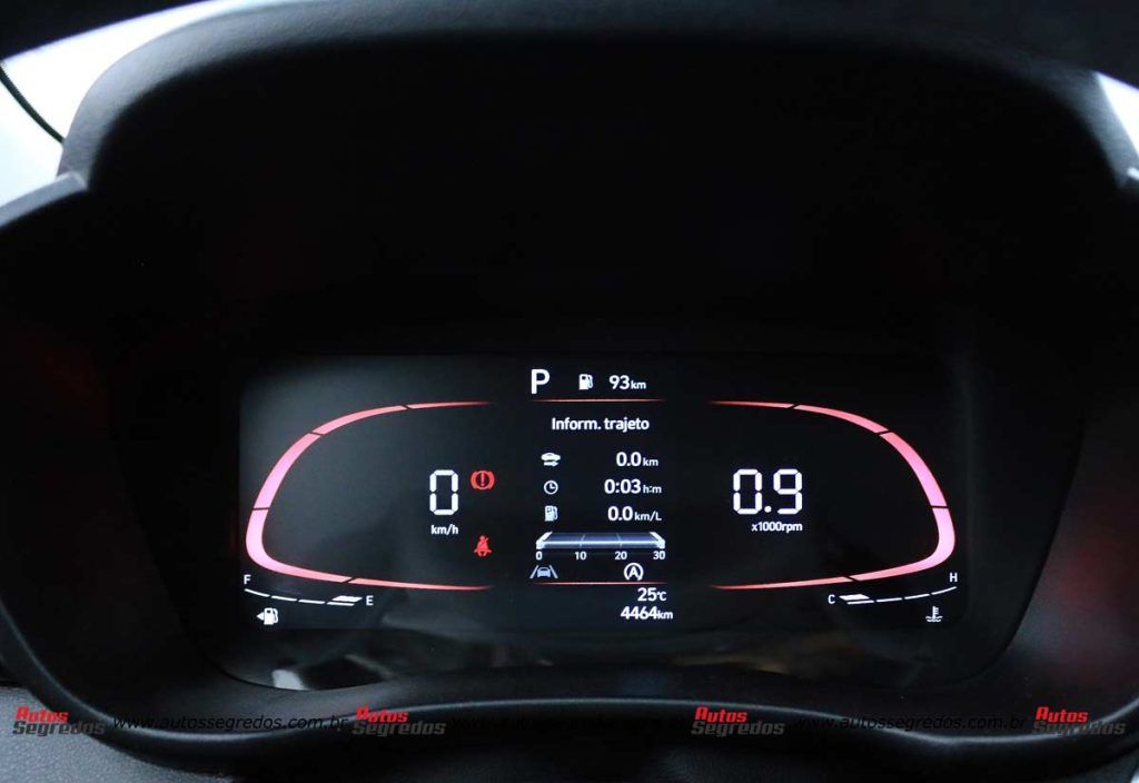 quadro de instrumentos do Hyundai HB20 Platinum Plus 2023