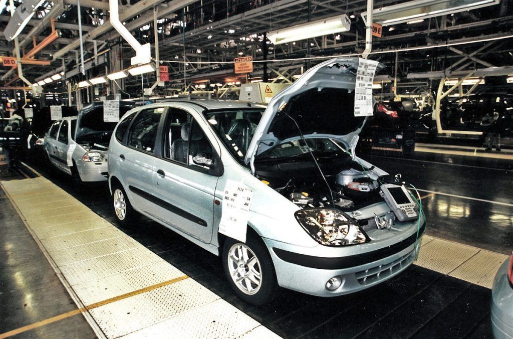 linha de produção do Renault Scenic