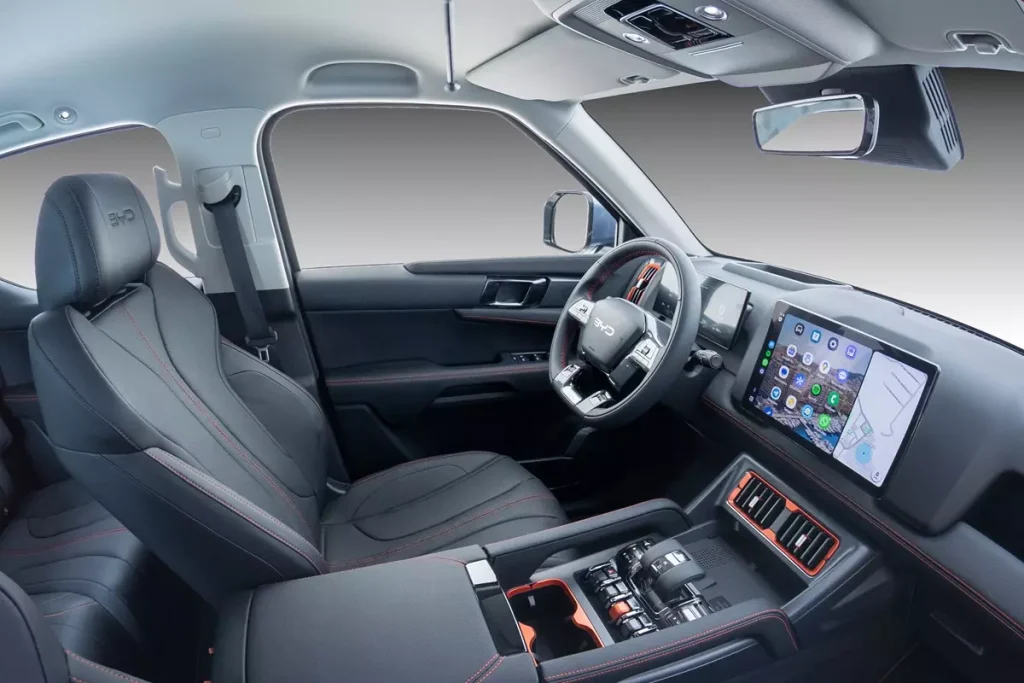 painel da BYD Shark PHEV (híbrida plug-in)