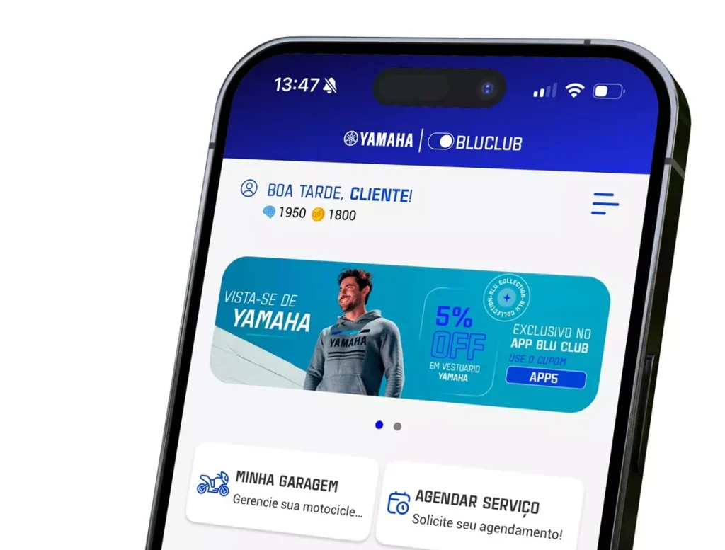 Yamaha tem campanha especial de reativação de garantia no aplicativo "BLU CLUB Yamaha"
