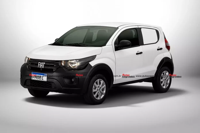 Projeção Fiat Mobi Cargo 1.0 Firefly de frente