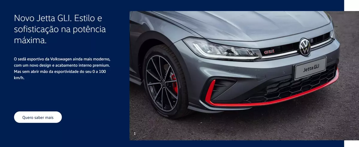 Novo VW Jetta GLi 2025 de frente na cor cinza