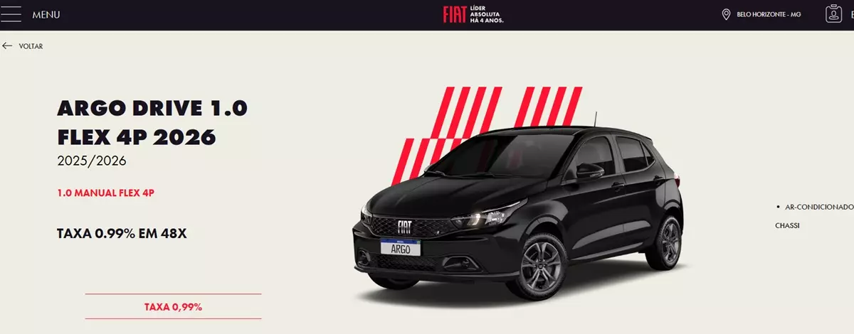 ofertas Fiat Argo Drive 1.0 2026