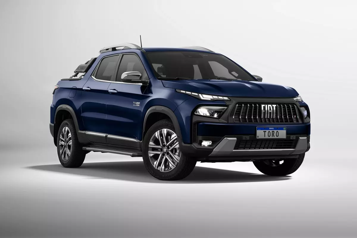 Fiat Toro Ranch 2026 de frente na cor azul
