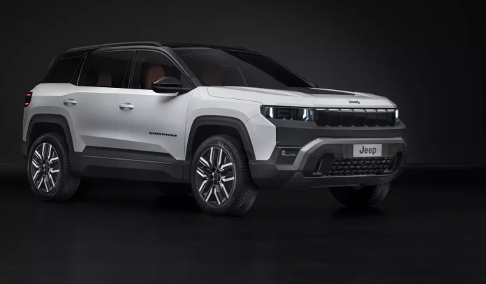 Nova geração do Jeep Compass de frente na cor branca