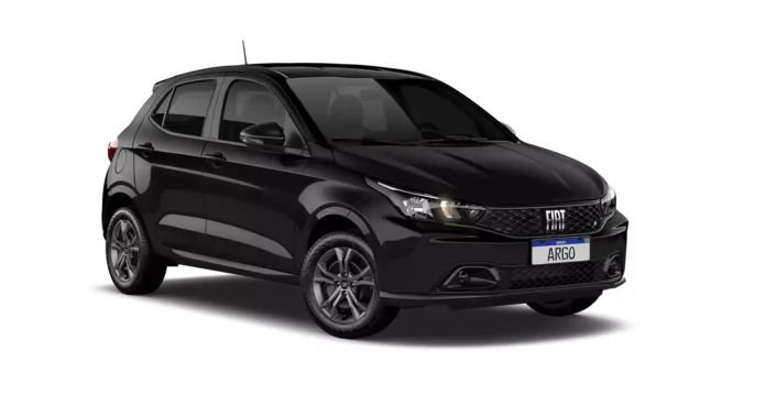 fiat argo 2026 1.0 flex de frente na cor preta