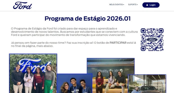 Ford abre inscrições para Programa de Estágio 2026 com 80 vagas