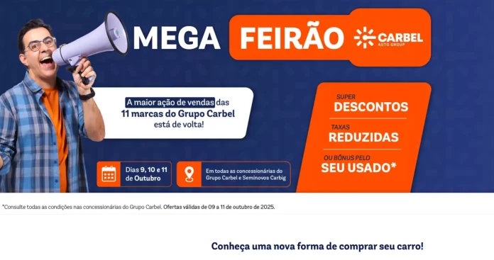 Mega Feirão do Grupo Carbel movimenta Minas neste fim de semana