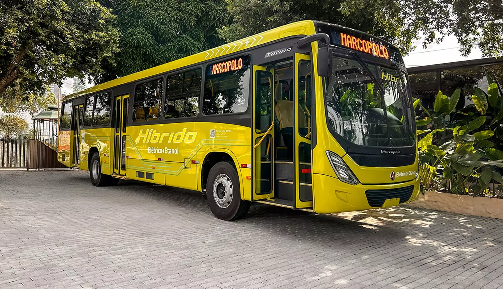 Marcopolo COP30 Protótipo de ônibus urbano híbrido etanol  