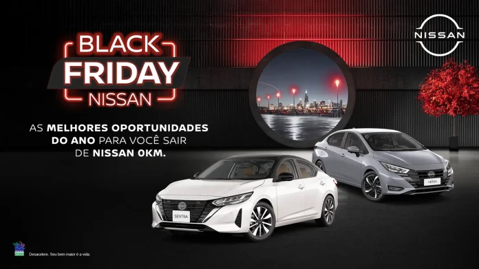 Nissan lança campanha de Black Friday com condições especiais para Versa e Sentra