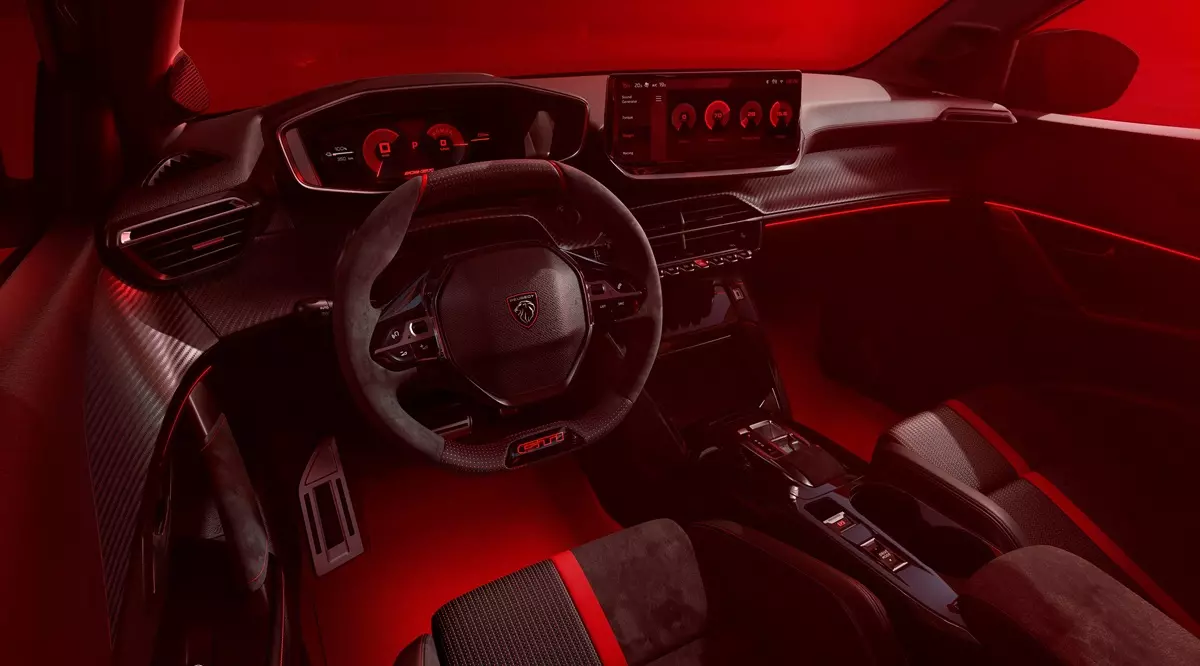 painel do Peugeot E-208 GTi  