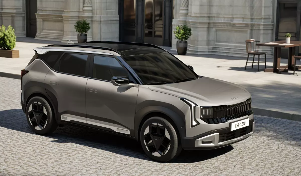 Novo Kia Seltos 2026 de frente na cor bege