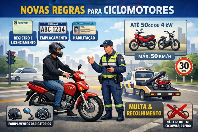 Ciclomotores: regras já estão valendo; confira o que muda