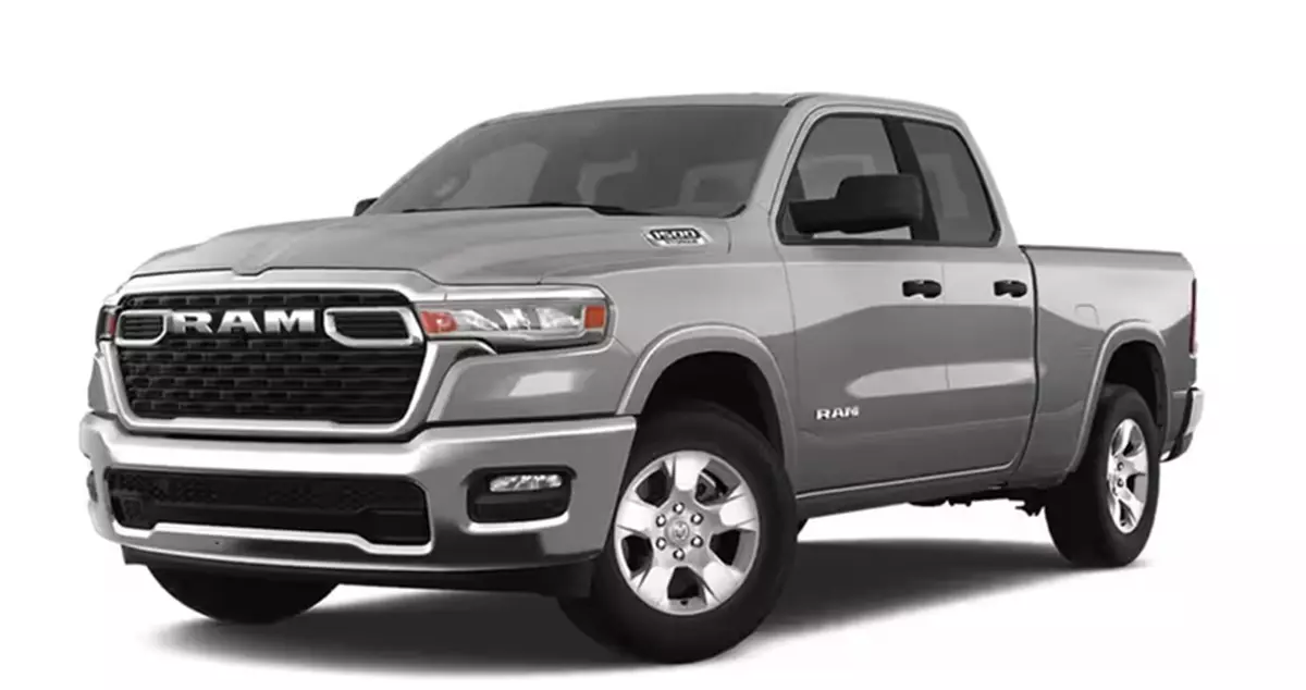 Ram 1500 Big Horn 2026 de frente na cor cinza