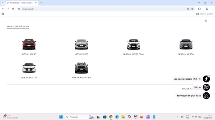 Gama de modelos Nissan no Brasil