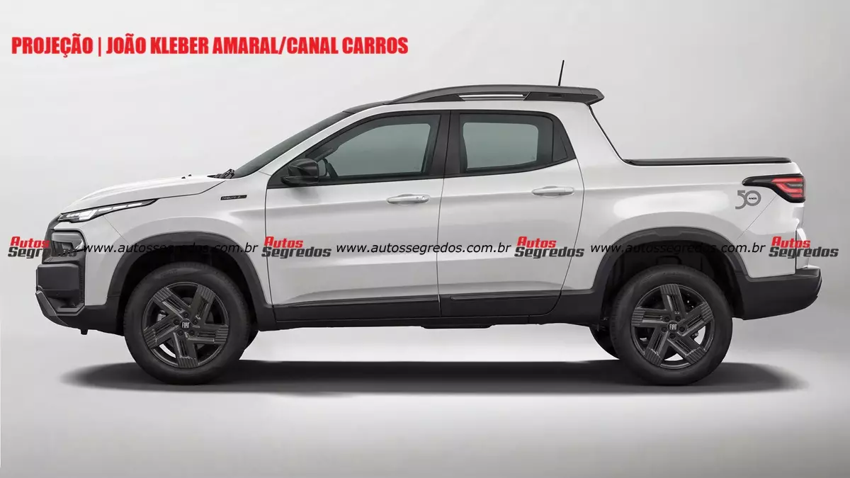 Projeção Fiat Toro 50 anos MHEV 48 Volts 2027 